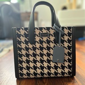Kate Spade houndstooth small Manhattan tote